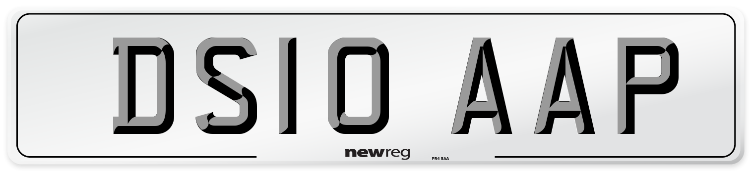 DS10 AAP Number Plate from New Reg